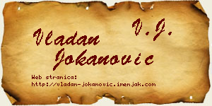 Vladan Jokanović vizit kartica